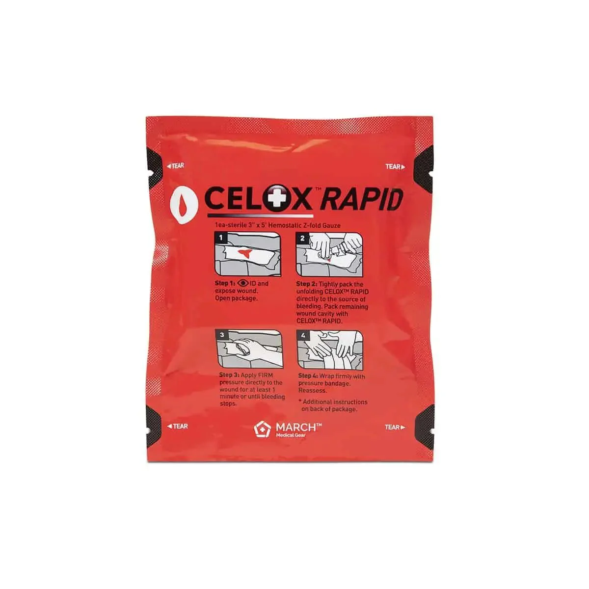 CELOX RAPID Hemostatic Wound Packing Gauze - Image 8