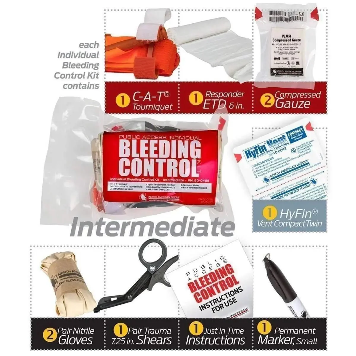 Public Access Bleeding Control 8 Pack - Vacuum Sealed - Image 5