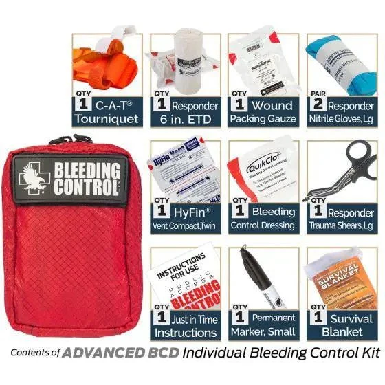 Public Access Bleeding Control Station - 8-PACK Nylon Pouch - Low Profile Metal Station - Image 9